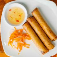 Fried Pork Eggroll (3) · Our Fried Pork eggroll come in three per order. Served with sweet and chili sauce.