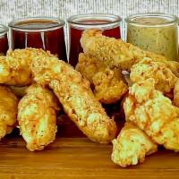 10 Chicken Tenders · Crispy white meat chicken tenders fried to perfection and paired with your favorite sauce