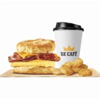 Ham, Egg & Cheese Biscuit Meal · Rise and shine with our Ham, Egg & Cheese Biscuit. Succulent black forest ham, fluffy eggs, ...