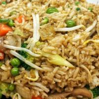 Vegan · White or Brown Rice fried with Mixed Veggies