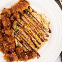 Sichuan Spicy Chicken · Pan-grilled cut off chicken thigh meats with Bubble Fresh signature house-made Sichuan Spicy...