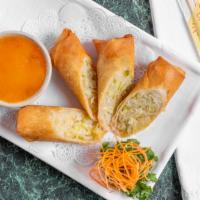 Thai Spring Roll · Crispy rolls of mixed vegetables and clear noodles.