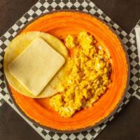 #1 Eggs Of Choice · Eggs any way you like. Arepa with cheese and drink of choice coffee or soda. Arepa con queso...