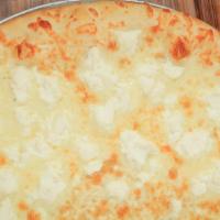 White Pizza (X-Large) · Ricotta, mozzarella and Romano cheese.