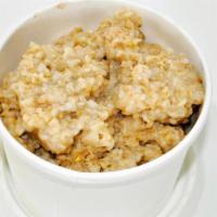 Organic Steel Cut Oatmeal · Steel Cut Oatmeal - add fresh fruit and honey.