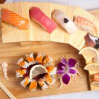 Sushi Mori For One · California roll eight sushi (chef choice).