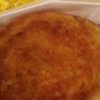 Pancake Breakfast · With sausage or bacon two eggs and grits.
**Excludes chicken sausage