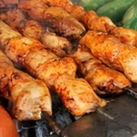 Double Chicken Shih Kebab · Hand-carved fresh chicken breast marinated in our chef’s blend of unique seasonings and char...