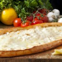 Cheese Pide · A Thick dough crust stuffed with choice of mozzarella cheese.