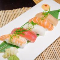 Sushi Appetizer · 5 pieces chef's choice of assorted fresh daily fish made sushi style.