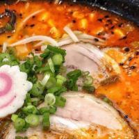 Spicy Tonkotsu Ramen · Comes with Pork Broth, Tonkotsu Paste, Chili Oil, Thick Noodle, Pork Chasu*2, Green Onion, C...