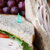 Smoked Turkey · Boars head mesquite smoked turkey with mayo and mustard on your favorite bread.