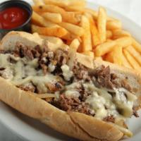 Philly Cheesesteak · Gator’s most popular sandwich of steak and white American cheese on a toasted hoagie roll. S...