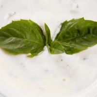 Mast O Khiar · Combination of fresh cucumber and yoghurt.