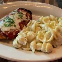 House Pasta · Rigatoni - With Goat Cheese, thyme, Julienne zucchini and roasted pistachio.