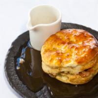 Buttermilk Biscuit · Hand made daily/100% real vermont maple butter.