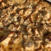 Buffalo Chicken Pizza · Buffalo sauce, roasted chicken, and mozzarella cheese.