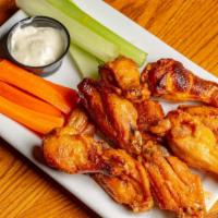 Wings (10) · Seasoned fried wings are either Hot, Medium, Mild, Trifecta, Jamaican Jerk, BBQ, Sweet Chili...