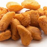 Kids Big Cat Nuggets · A kids sized portion of catfish cut into nuggets, choice of fries or Mac 'N Cheese and a sma...