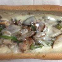 Chicken Philly Only · Includes cheese, mushrooms, bell peppers & onions.