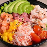 Medium Poke Bowl · 3 scoops of sushi-grade protein served with choice of bases, mix-in flavors and toppings. Fo...