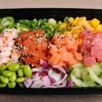 Large Poke Bowl · 4 scoops of sushi-grade protein served with choice of bases, mix-in flavors and toppings. Fo...