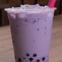Taro Milk Bubble Tea · contains whole milk and syrup