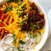 Build Your Own Local Grits · locally sourced grits topped with fresh microgreens (gluten-free)