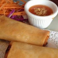 Shrimp Cheese Roll (2) · Inspired by Chinese crab rangoon, crispy fried mixture of ground shrimp & crab meat, wheat f...