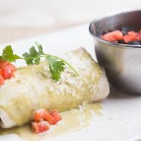 Fork & Knife Burrito · Grilled flour tortilla filled with re-fried beans, queso and your choice of filling. Topped ...