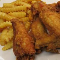 Chicken Wings With Fries  · Fresh Fried Chicken Wings with Fries