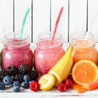 Any Smoothies · Your Choice: Strawberry Banana, Peach, Mango, Strawberry ONLY, Four Berries, RASPBERRY, PINA...