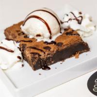 Brownie Special · A choice of vanilla  or chocolate ice cream and whipped cream.