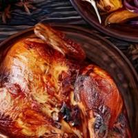 Fried Turkey · Turkey cooked in oil.