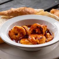 Voodoo Shrimp · Grilled Shrimp in a Sweet & Spicy Garlic Sauce. Served with Bread.