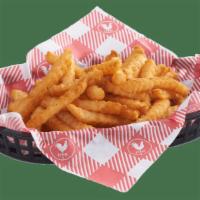 Crinkle-Cut French Fries · Crispy on the outside, fluffy inside, tossed with our own special seasoning.. Dairy Free