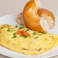 Wynwood Omelet · Cheese omelet. Served with a toasted bagel with butter.