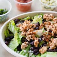 Salad · Lettuce, Spinach or a mix of both with your choice of protein and toppings