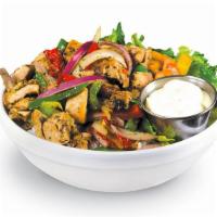 Chicken Bowl · Chicken sautéed with bell peppers, onions, and our special seasoning. Includes a sauce.