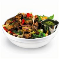 Steak Bowl · Steak sautéed with bell peppers, onions, and our special seasoning. Includes a sauce.