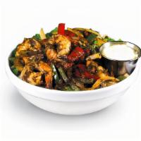 Jerk Shrimp Bowl · Jerk Shrimp sautéed with bell peppers, onions, and our special seasoning. Includes a sauce.