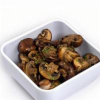 Portobello Mushrooms · Vegan option available.