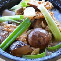Lamb Stew · Slices of lamb stew and bean curd skinsizzling in our lamb stew.