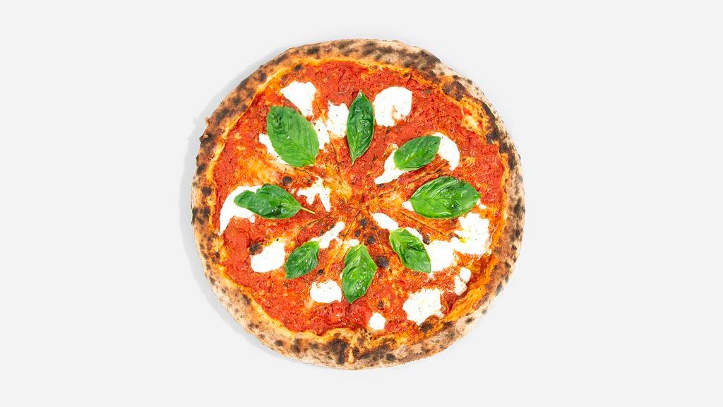 Margherita Pizza · Marinara, fresh mozzarella, and fresh basil. That's a freaking good pizza.