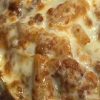 Baked Ziti · Made with tomato sauce or sauce option selected
