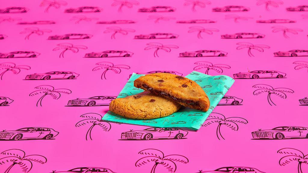 Don’T Play Your Self Chocolate Chip Cookie   · A giant, gooey, fresh-baked chocolate chip cookie stuffed with molten chocolate.