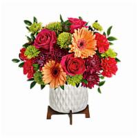 Mid Mod Brights · Two gorgeous gifts in one! Celebrate any occasion with this bouquet of bright blooms, stylis...