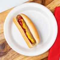 Hotdog · Plain hot dog with ketchup and/or mustard