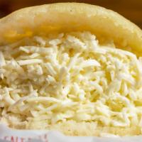 Arepa Cheese · Arepa filled with white cheese.