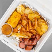 Steamboat Special · 1/2 pound shrimp, one egg, one corn, and one potato.